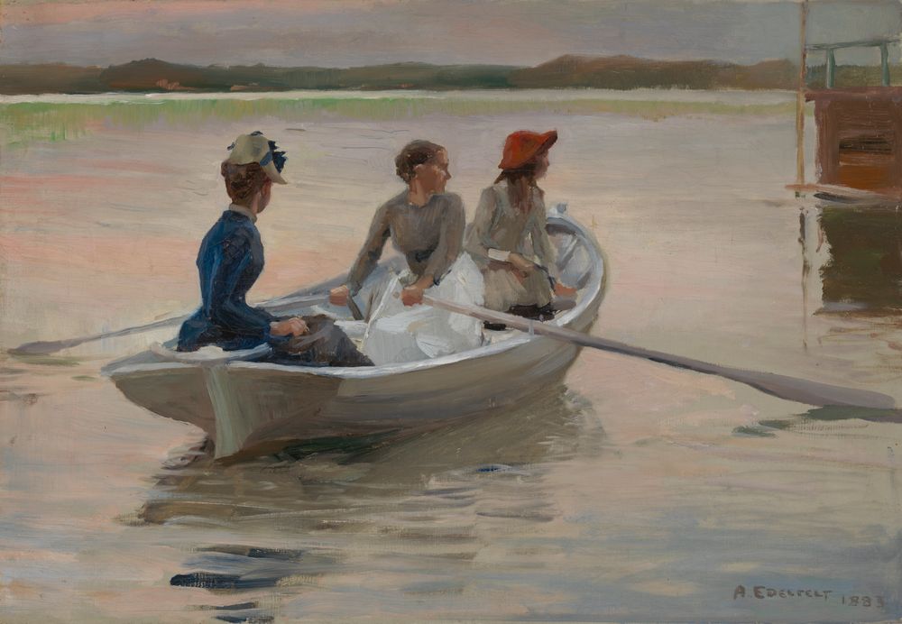Girls in a Rowing Boat (Summer in the Archipelago)